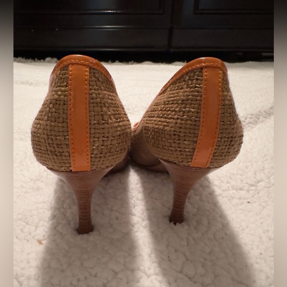 Prada Shoe Textile Green Crocodile Toe Cap Patent Leather Trim - Picture 9 of 16